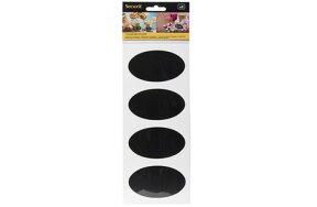 SELF ADHESIVE BLACK OVAL STICKERS